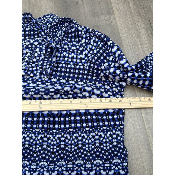 NWT Talbots Womens Multicolor Tie Dye Cotton Button Front Blouse Plus Size 3X - Picture 7 of 9